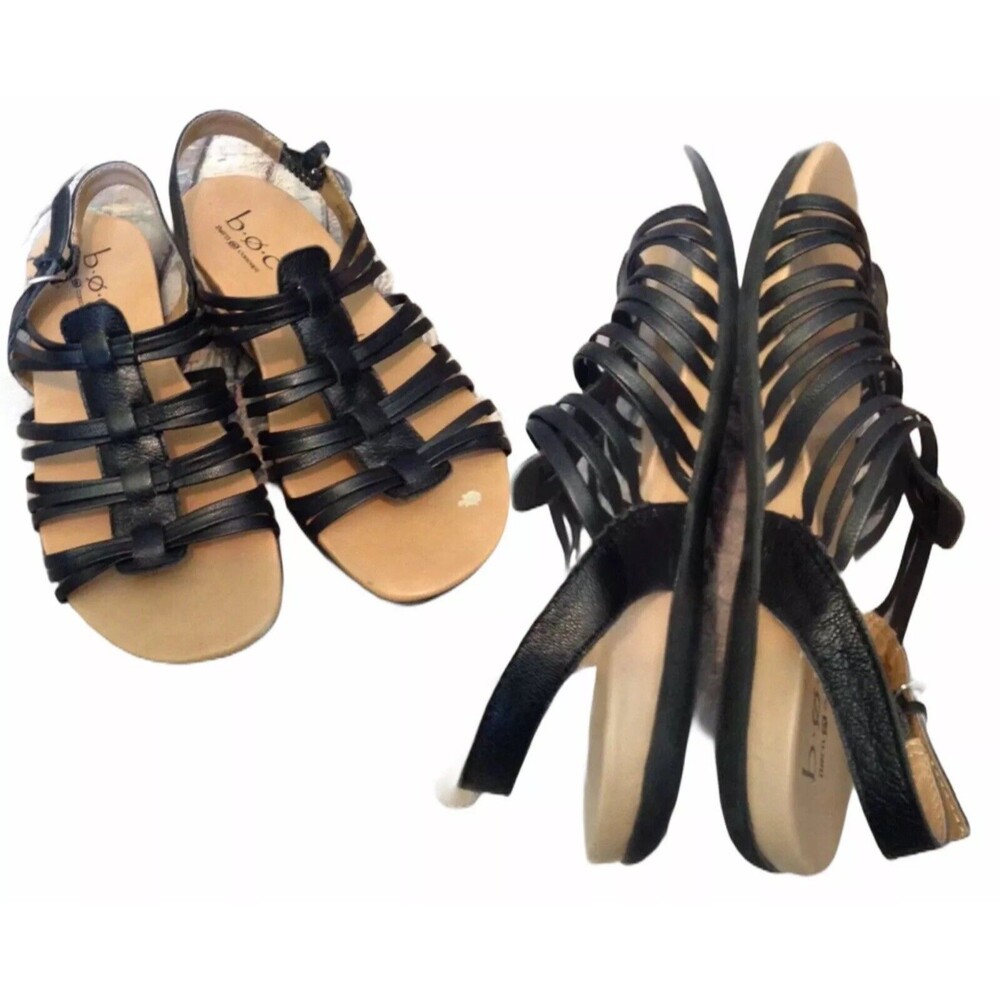 B.O.C Born Concept Open Toe Strappy Leather Sandals Size 6
